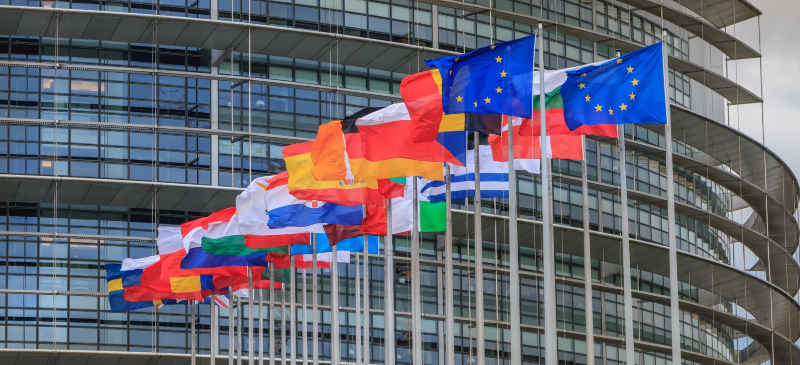 Banderas en el parlamento europeo