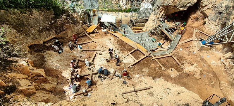 Imagen del yacimiento de Cueva Fantasma (sierra de Atapuerca).