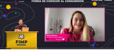Elena Martín durante su webinar en FIMP 2020.
