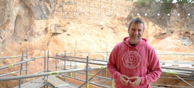 Marcos Terradillos en Cueva Fantasma en el Yacimiento de Atapuerca