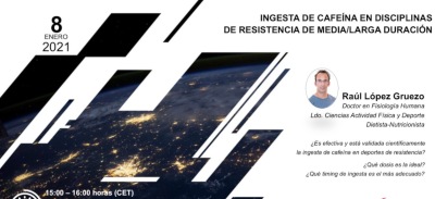 Presentación de la webinar sobre cafeína y deportes de media y larga duración