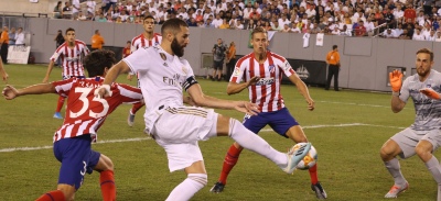 Partido de Real Madrid y Atlético de Madrid el 26 de julio de 2019.
