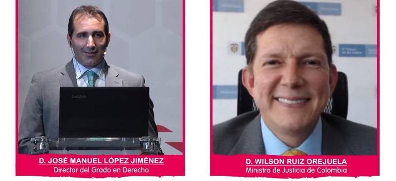 José Manuel López Jiménez y Wilson Ruiz Orejuela durante el webinar