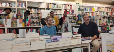 Daniel Aquillué en la presentación del libro 'Soldados'