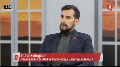 Víctor Rodríguez en el programa de La 8 Magazine Burgos el 8-01-2021.