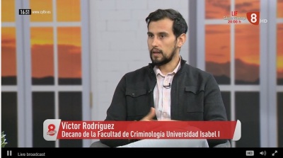 íctor Rodríguez en el programa de La 8 Burgos analiza la criminalidad en este año de pandemia.