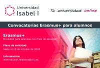 Convocatoria erasmus + movilidad estudiantes