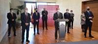 el rector de la Universidad Isabel I con otros 5 rectores regionales en las Cortes de Castilla y León