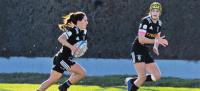 Carmen Fernández en el un partido de rugby con su equipo.